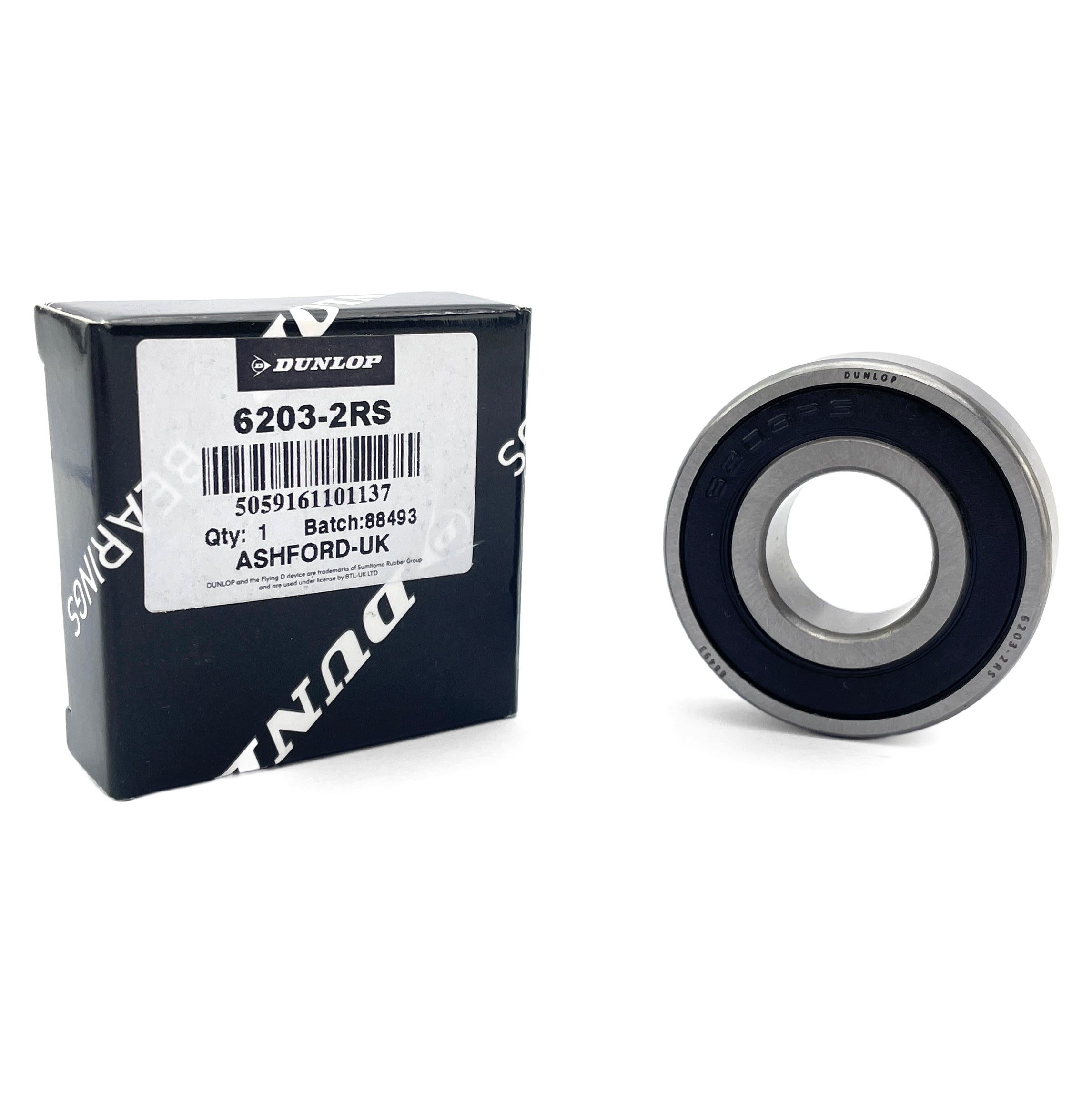 BEARING 6203 2RS DUNLOP 17x40x12 SIZE SEALED EACH