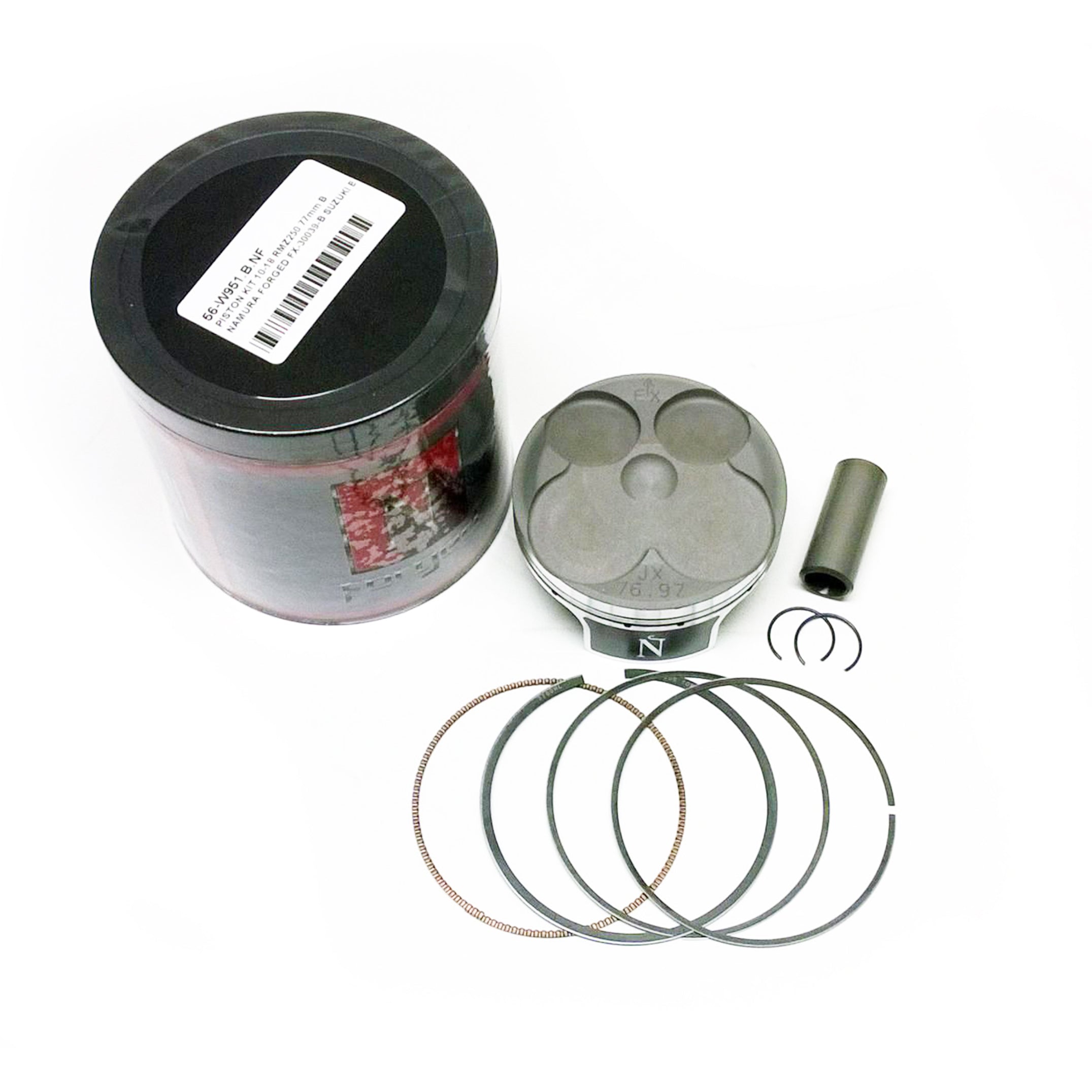 PISTON KIT 10-20 RMZ250 77mm A, NAMURA FORGED FX-30039 SUZUKI A