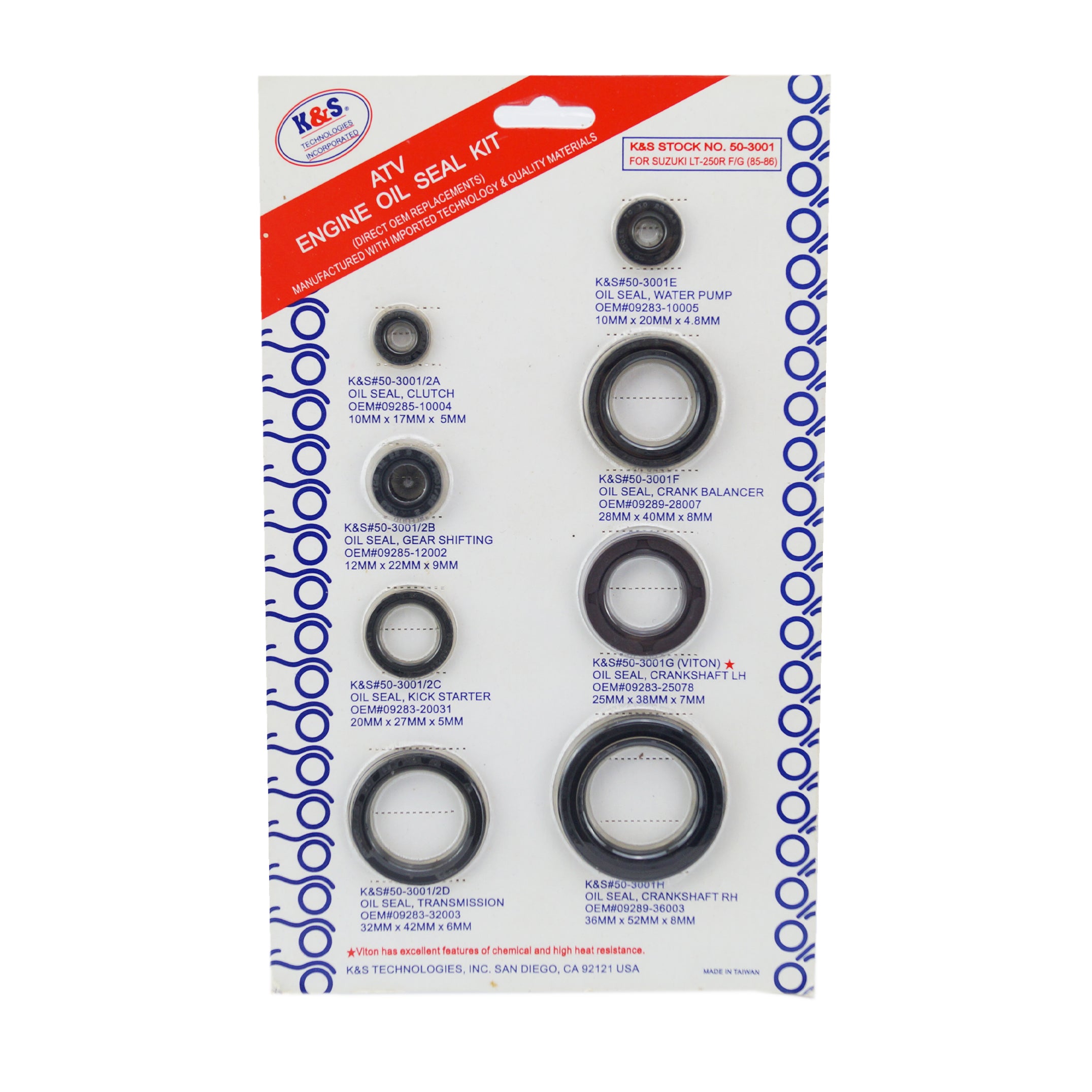 OIL SEAL SET 85-86 LT250