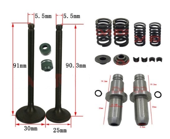 VALVE PIPE SPRING KIT 2007-2013 HONDA CB125 S XL DERBI CROSS CITY