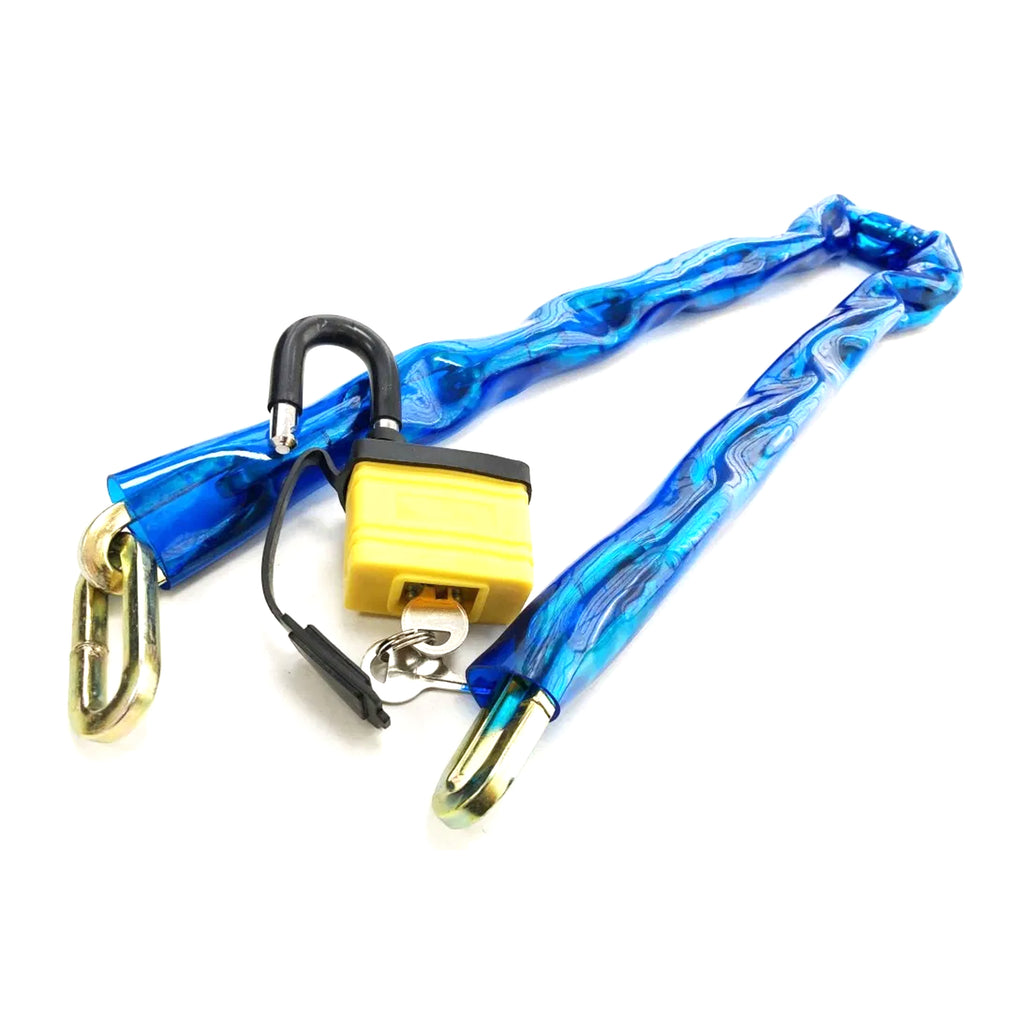 CHAIN PVC 1m x 8mm WITH 50mm LAMINATED PADLOCK - TOOLZONE KDPLK071