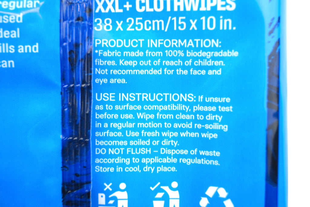 ULTRAGRIME WIPES 40PK XXL, Multi-Purpose Original Clothwipes 40pk, 2931138CM x 25CM HAND WIPES
