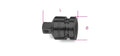 Impact Adaptor, 1/2 Female to 3/8 Male Drives, 37.5mm Length - Beta Tools 720/15