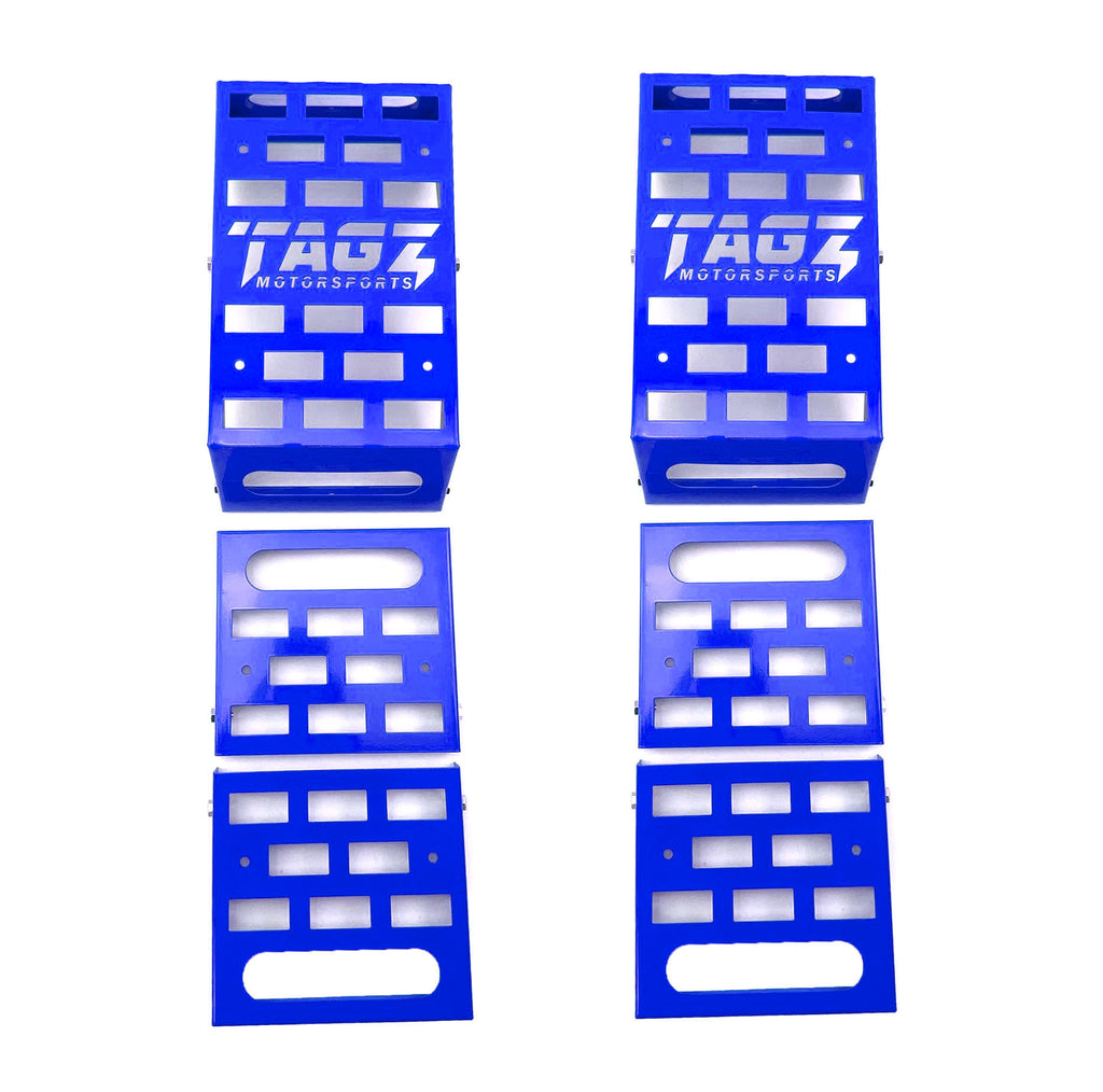 UNIVERSAL STARTING BLOCKS BLUE LIGHTWEIGHT STEEL ADJUSTABLE 80 – 190mm TAG-Z