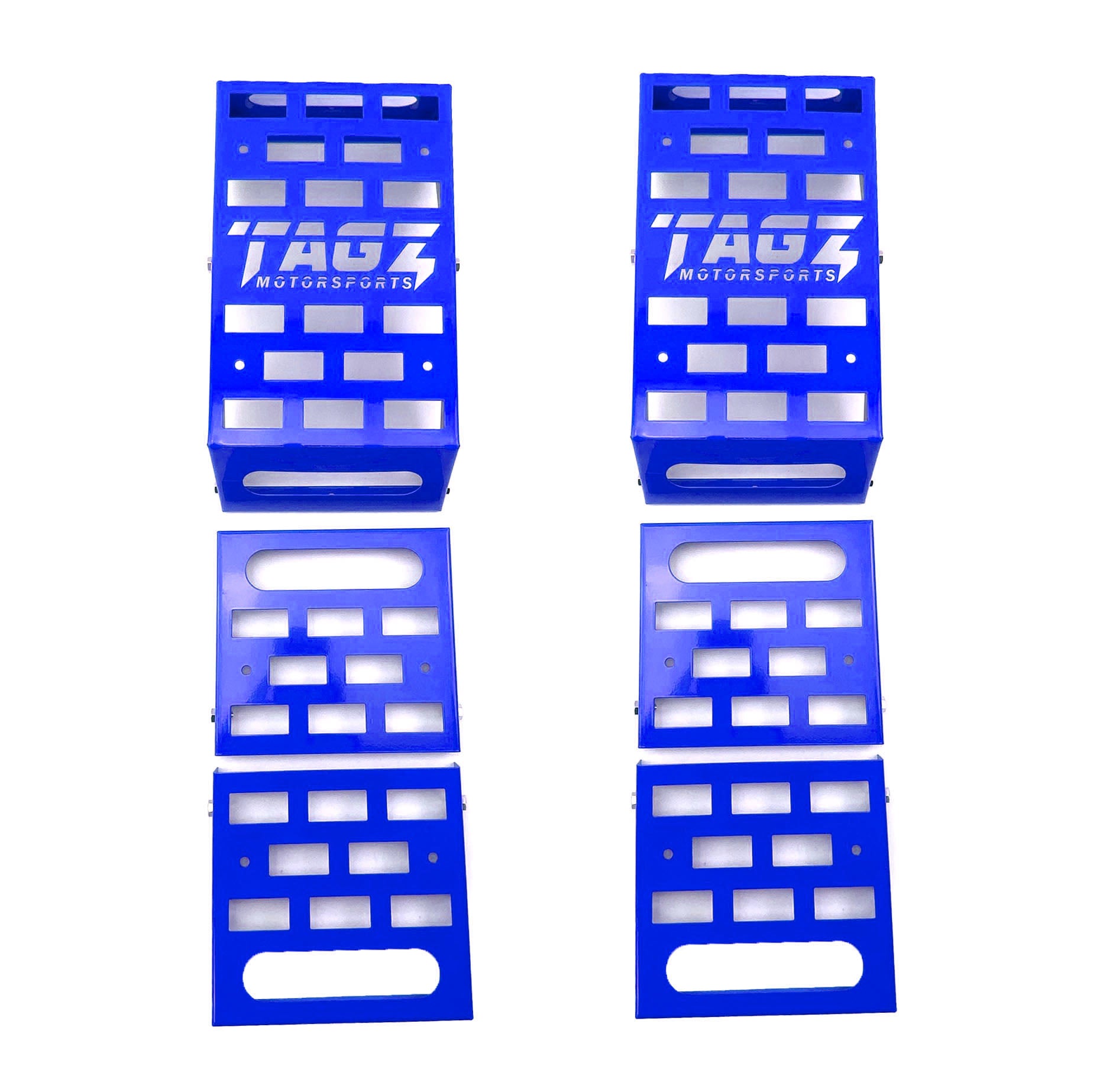 UNIVERSAL STARTING BLOCKS BLUE LIGHTWEIGHT STEEL ADJUSTABLE 80 – 190mm TAG-Z