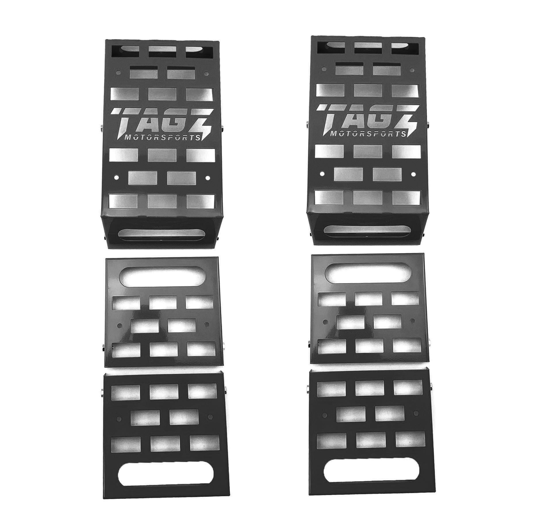 UNIVERSAL STARTING BLOCKS BLACK LIGHTWEIGHT STEEL ADJUSTABLE 80 – 190mm TAG-Z