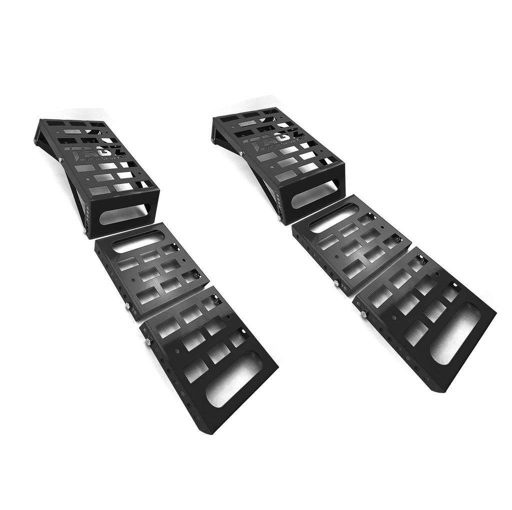 UNIVERSAL STARTING BLOCKS BLACK LIGHTWEIGHT STEEL ADJUSTABLE 80 – 190mm TAG-Z