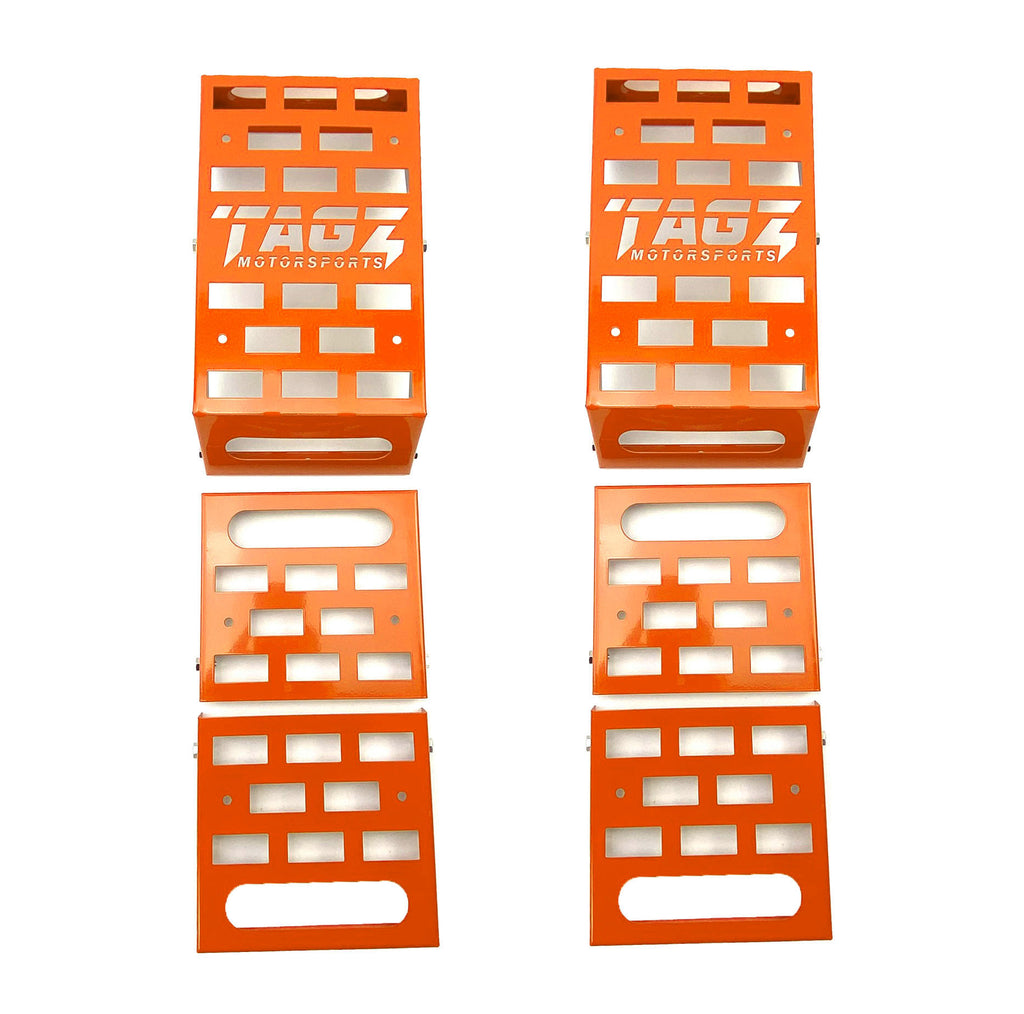UNIVERSAL STARTING BLOCKS ORANGE LIGHTWEIGHT STEEL ADJUSTABLE 80 – 190mm TAG-Z