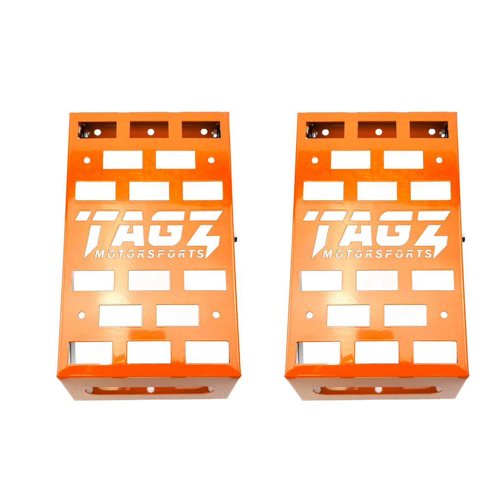 UNIVERSAL STARTING BLOCKS ORANGE LIGHTWEIGHT STEEL ADJUSTABLE 80 – 190mm TAG-Z
