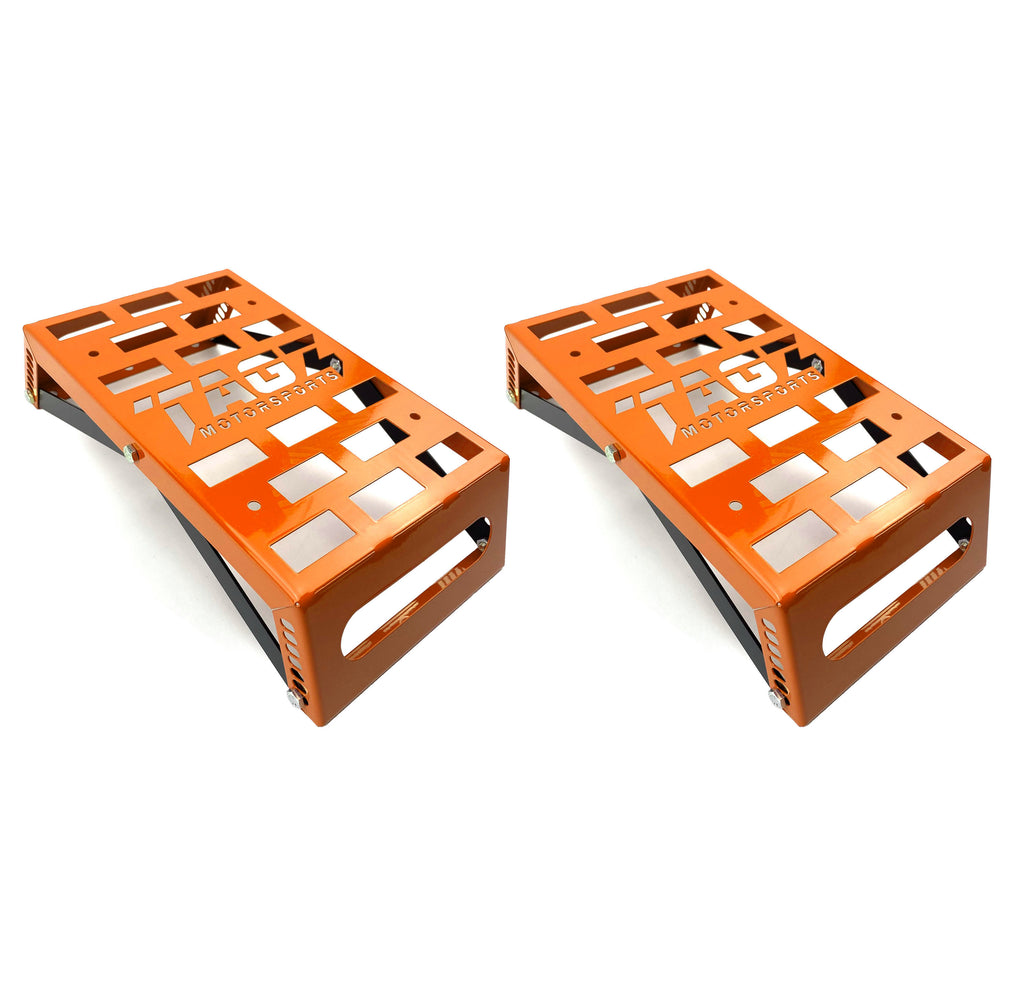 UNIVERSAL STARTING BLOCKS ORANGE LIGHTWEIGHT STEEL ADJUSTABLE 80 – 190mm TAG-Z
