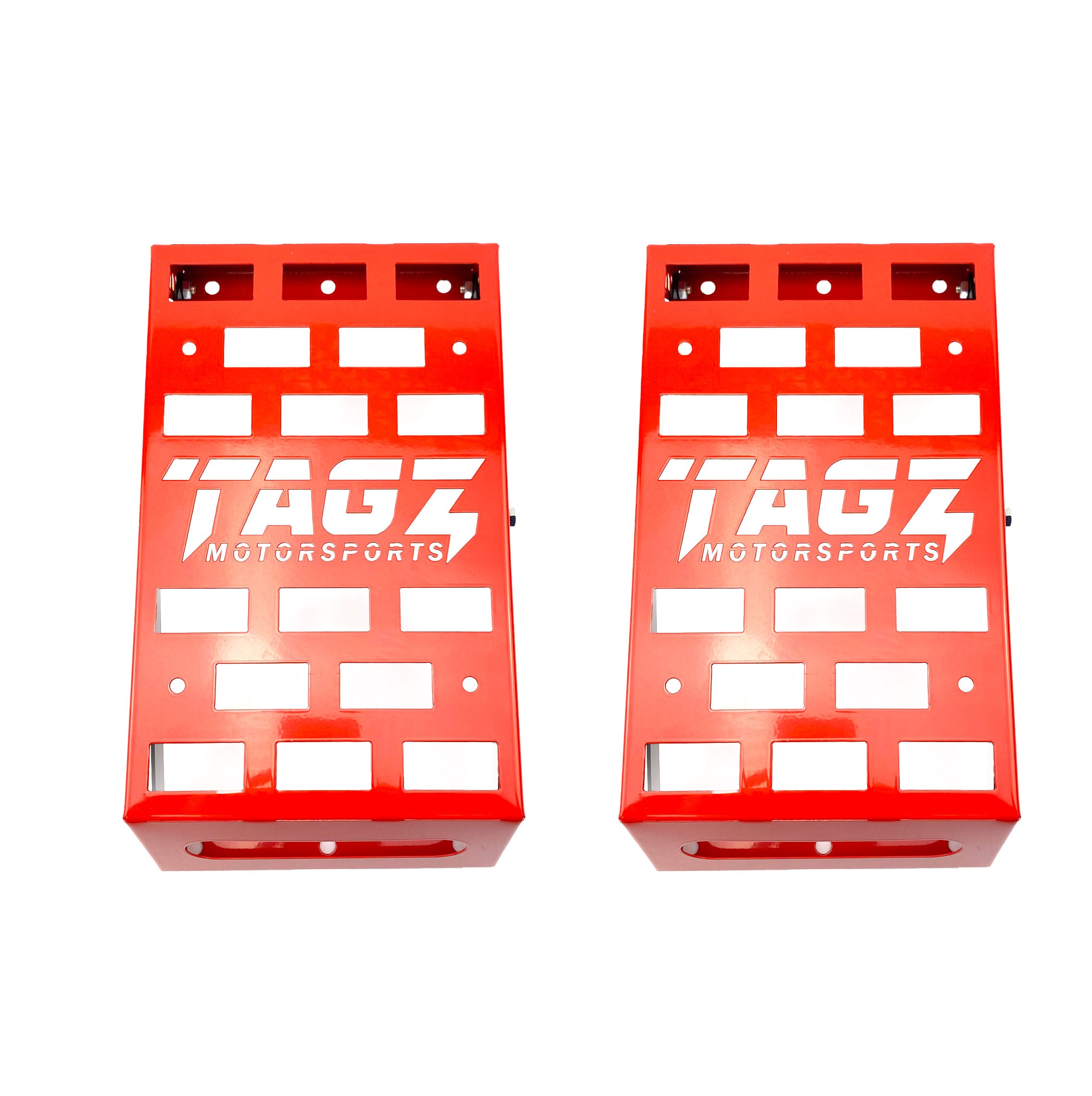 UNIVERSAL STARTING BLOCKS RED LIGHTWEIGHT STEEL ADJUSTABLE 80 – 190mm TAG-Z