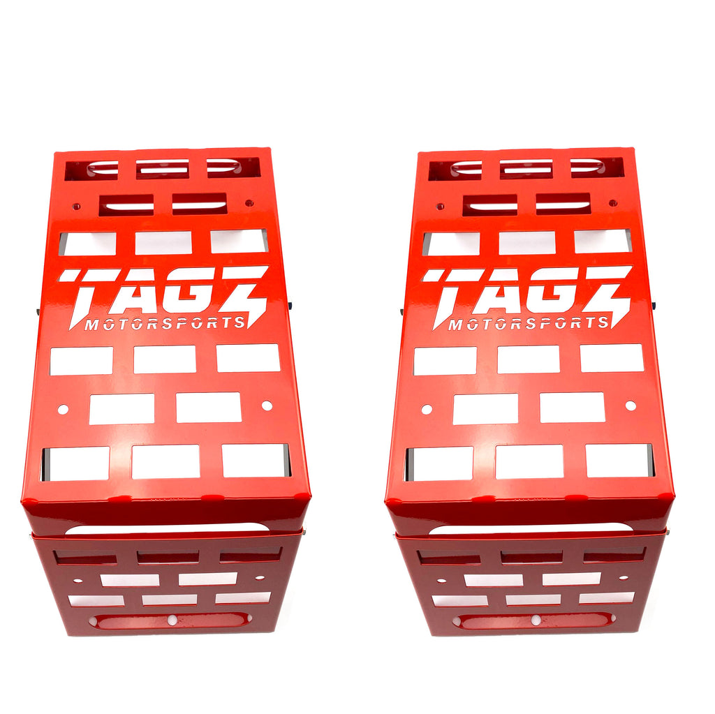 UNIVERSAL STARTING BLOCKS RED LIGHTWEIGHT STEEL ADJUSTABLE 80 – 190mm TAG-Z