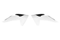 RADIATOR SCOOPS 2024-2025 KTM SX 50, WHITE/BLACK RTECH R-CVKTMBNNR150