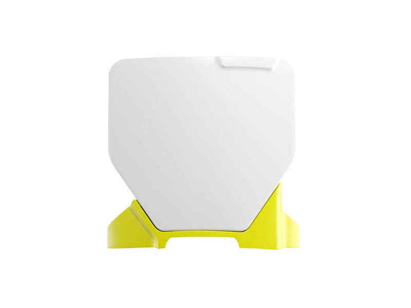 FRONT NUMBER PLATE HUSQVARNA TC 50 2024-2025, R-TECH R-TBHSQBNGQ50 WHITE YELLOW