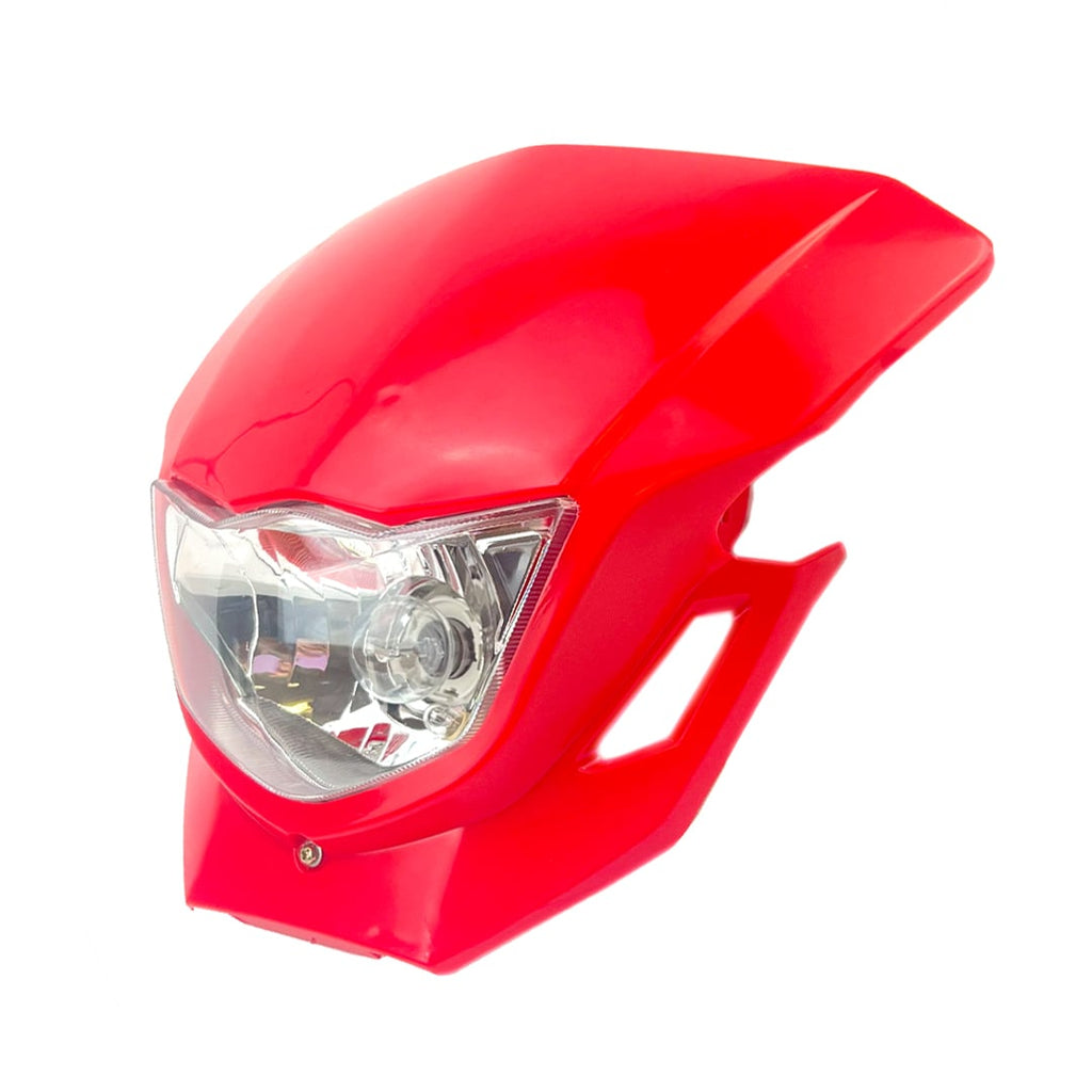 HEADLIGHT UNIVERSAL DIRT HX HL021 RED