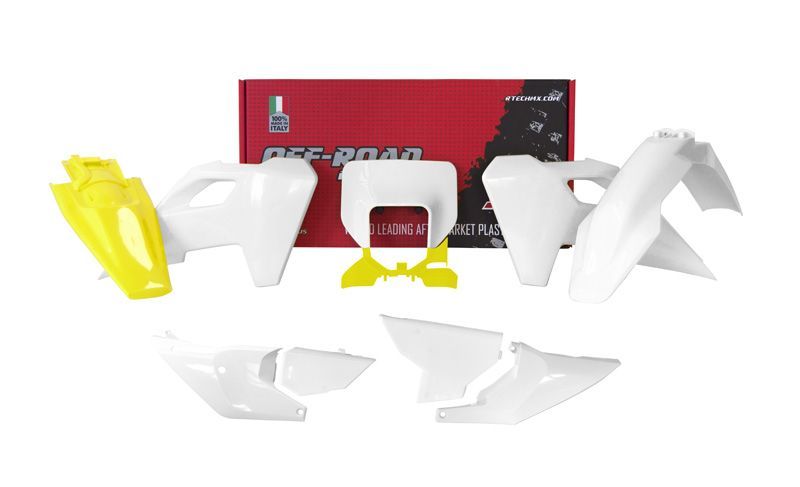 PLASTIC KIT/7 2024-25 HUSQVARNA TE/FE OEM, RTECH R-KITHSQ-OEM-724