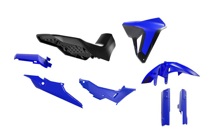 PLASTIC KIT WITH SEAT TRANSALP 750 R-TECH BLUE BLACK R-KITALP-BL0-024