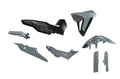 PLASTIC KIT WITH SEAT TRANSALP 750 R-TECH GREY BLACK R-KITALP-GR0-024