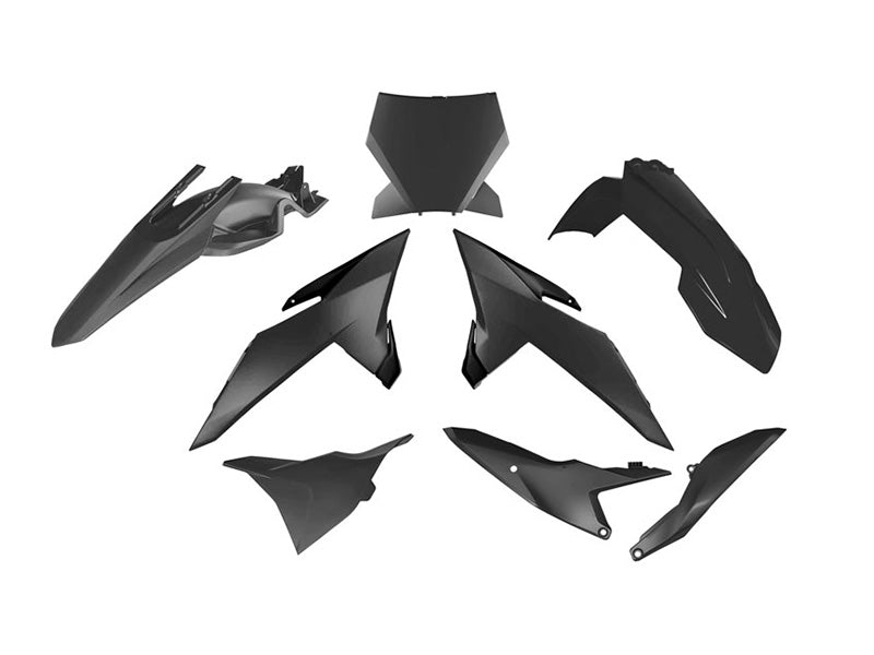 PLASTIC KIT 6PC KTM 85 2025 R-TECH BLACK R-KITKTM-NR0-885