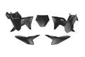 PLASTIC KIT 5PC GASGAS MC50 2024-2025 R-TECH BLACK R-KITGAS-NR0-050