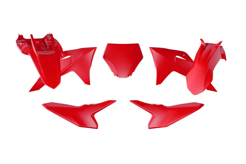 PLASTIC KIT 5PC GASGAS MC50 2024-2025 R-TECH RED R-KITGAS-RG0-050