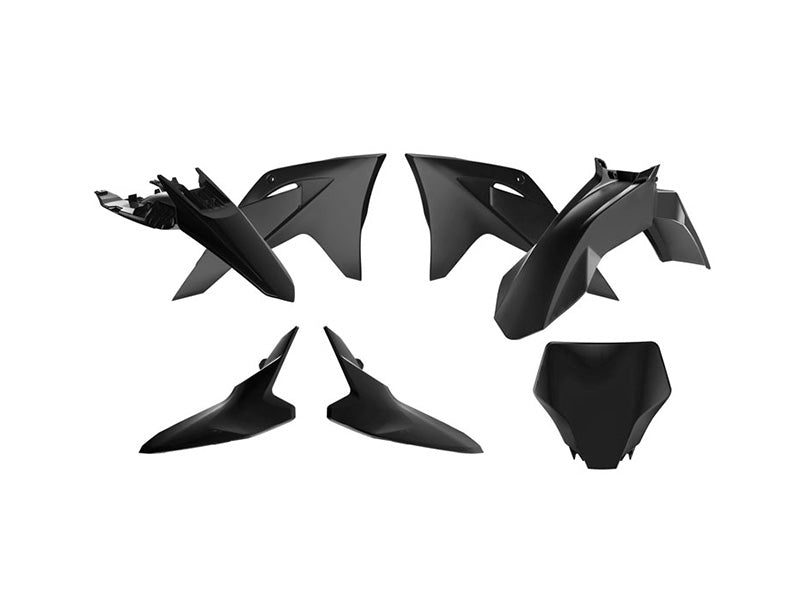 PLASTIC KIT 5PC GASGAS MC65 2024-2025 R-TECH BLACK R-KITGAS-NR0-065