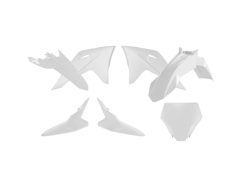 PLASTIC KIT 5PC GASGAS MC65 2024-2025 R-TECH WHITE R-KITGAS-BN0-065