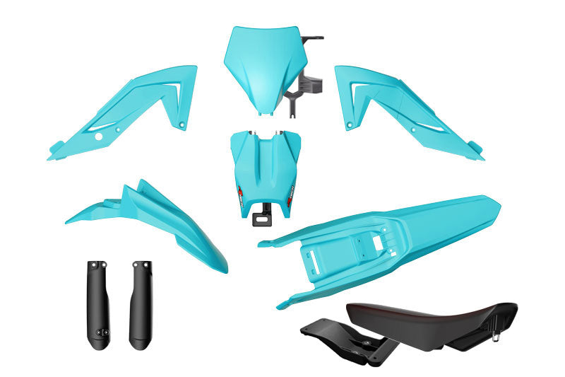 PLASTIC KIT 6PC TALARIA STING 4000 5500 MX4 MX5 2023-2026 R-TECH AQUA GREEN R-KITTAL-VA0-624
