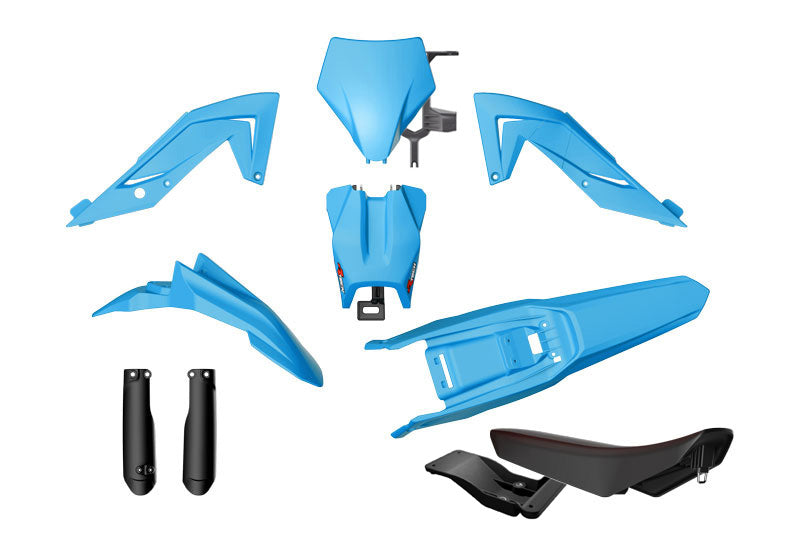 PLASTIC KIT 6PC TALARIA STING 4000 5500 MX4 MX5 2023-2026 R-TECH LIGHT BLUE R-KITTAL-AZ0-624