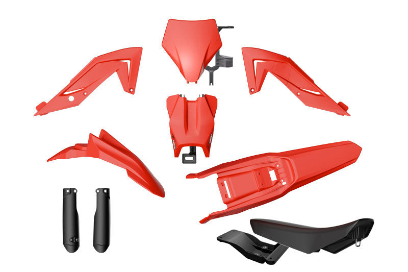 PLASTIC KIT 6PC TALARIA STING 4000 5500 MX4 MX5 2023-2026 R-TECH RED R-KITTAL-RS0-624