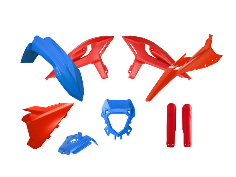 PLASTIC KIT BETA RR X-PRO RACE 2025, R-TECH R-KITBET-OEM-325 6PCS BLUE RED