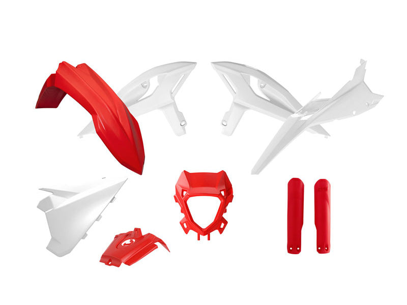 PLASTIC KIT BETA RR X-PRO RACE 2025, R-TECH R-KITBET-OEM-225 6PCS RED WHITE