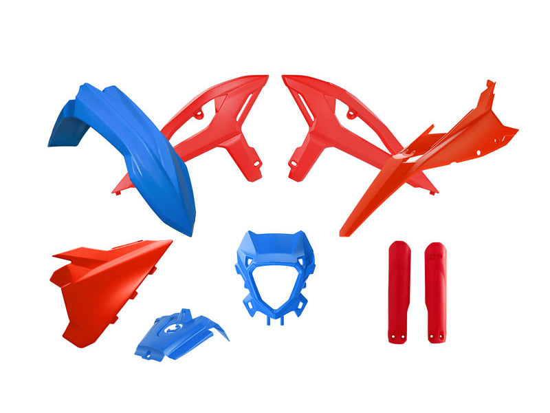 PLASTIC KIT BETA RR X-PRO RACE 2025, R-TECH R-KITBET-OEM-385 8PCS BLUE RED