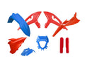 PLASTIC KIT BETA FACTORY RR X-PRO RACE 2025-2026, R-TECH R-KITBET-OEM-385 7 PCS BLUE RED