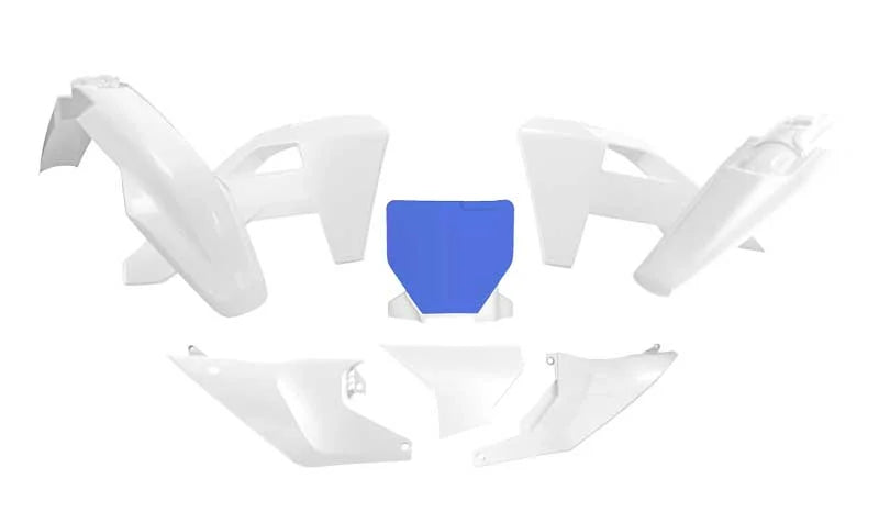PLASTIC KIT 6PCS HUSQVARNA TC/FC/TX/FX 2025-26, R-TECH R-KITHSQ-OEM-526 WHITE HSQ BLUE