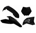 PLASTIC KIT/4 KTM 125-530, BLACK RTECH R-KITKTM-NR0-505