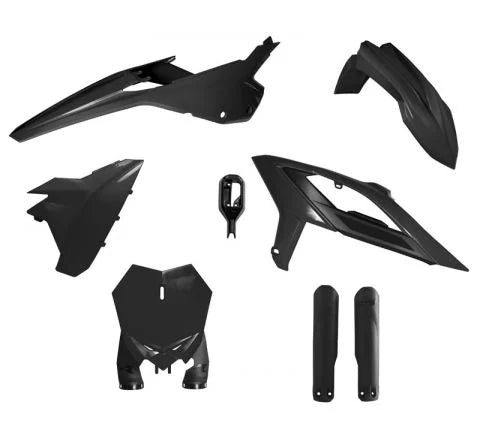 PLASTIC KIT/6 2024-25 BETA RX 300-450 BLACK, RTECH R-KITBET-NR0-624