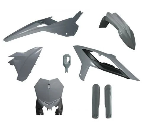 PLASTIC KIT/6 2024-25 BETA RX 300-450 QUANTUM GREY, RTECH R-KITBET-GR0-624