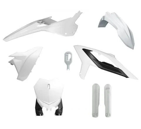 PLASTIC KIT/6 2024-25 BETA RX 300-450 WHITE, RTECH R-KITBET-BN0-624