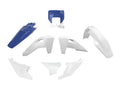 PLASTIC KIT/6 2026 HUSQVARNA TE/FE OEM, WHITE / HSQ BLUE, RTECH R-KITHSQ-OEM-726