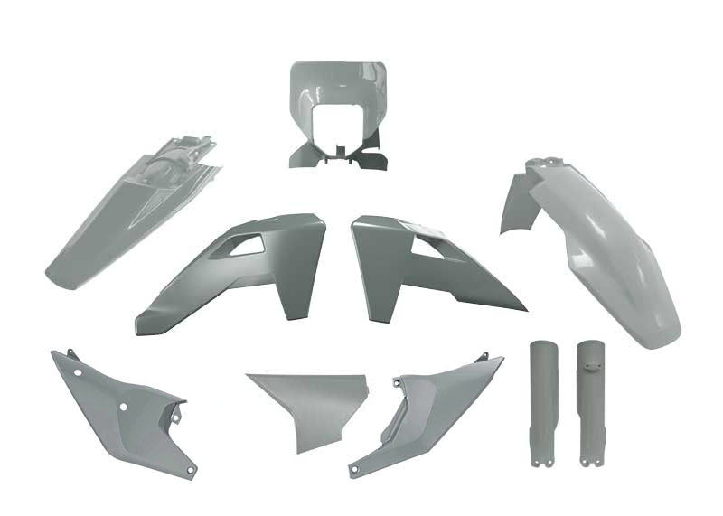 PLASTIC KIT/7 2026 HUSQVARNA TE/FE OEM PRO GREY, RTECH R-KITHSQ-GR1-826