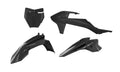 PLASTIC KIT/4 BLACK, KTM 50 SX 2016-23, SX-E 20-24, RTECH R-KITKTM-NR0-050