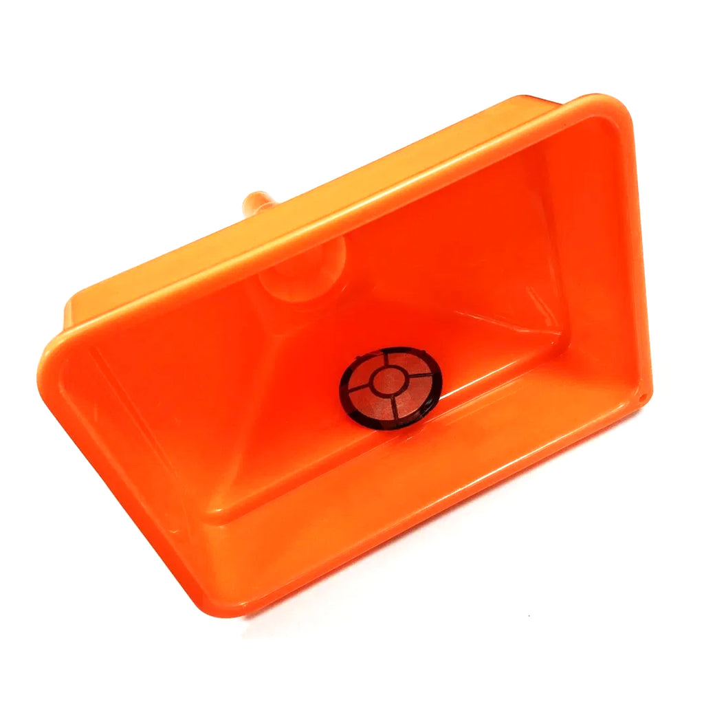 TRACTOR FUNNEL LARGE RECTANGULAR WITH FILTER 275mm x 190mm - TOOLZONE KDPAU056