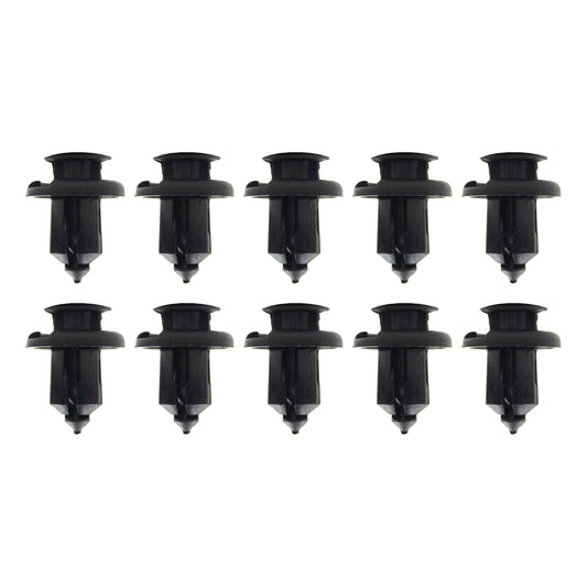 (PACK OF 10) M10 PLASTIC CENTER PUSH FENDER CLIPS RIVETS, 10mm x 15mm x 20mm