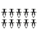 (PACK OF 10) M10 PLASTIC CENTER PUSH FENDER CLIPS RIVETS, 10mm x 22mm x 24mm