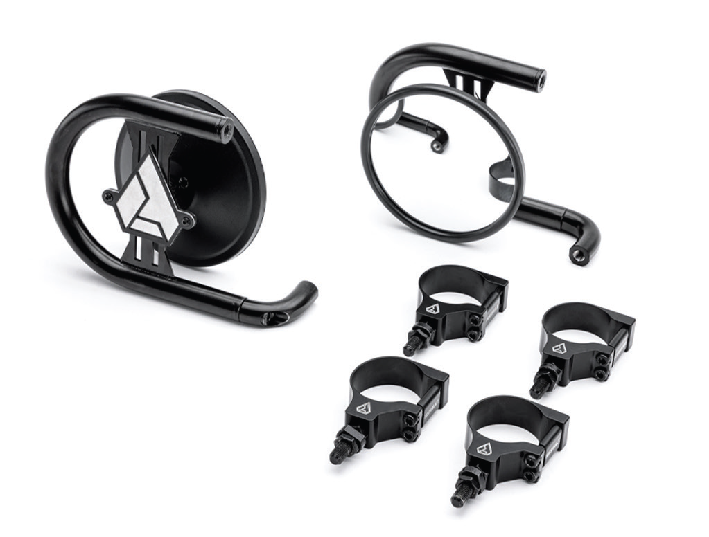 ASSAULT INDUSTRIES INSURGENT SIDE MIRRORS 1.75 INCH CAGE MOUNT CONVEX SVM-U-DESERT-1.75