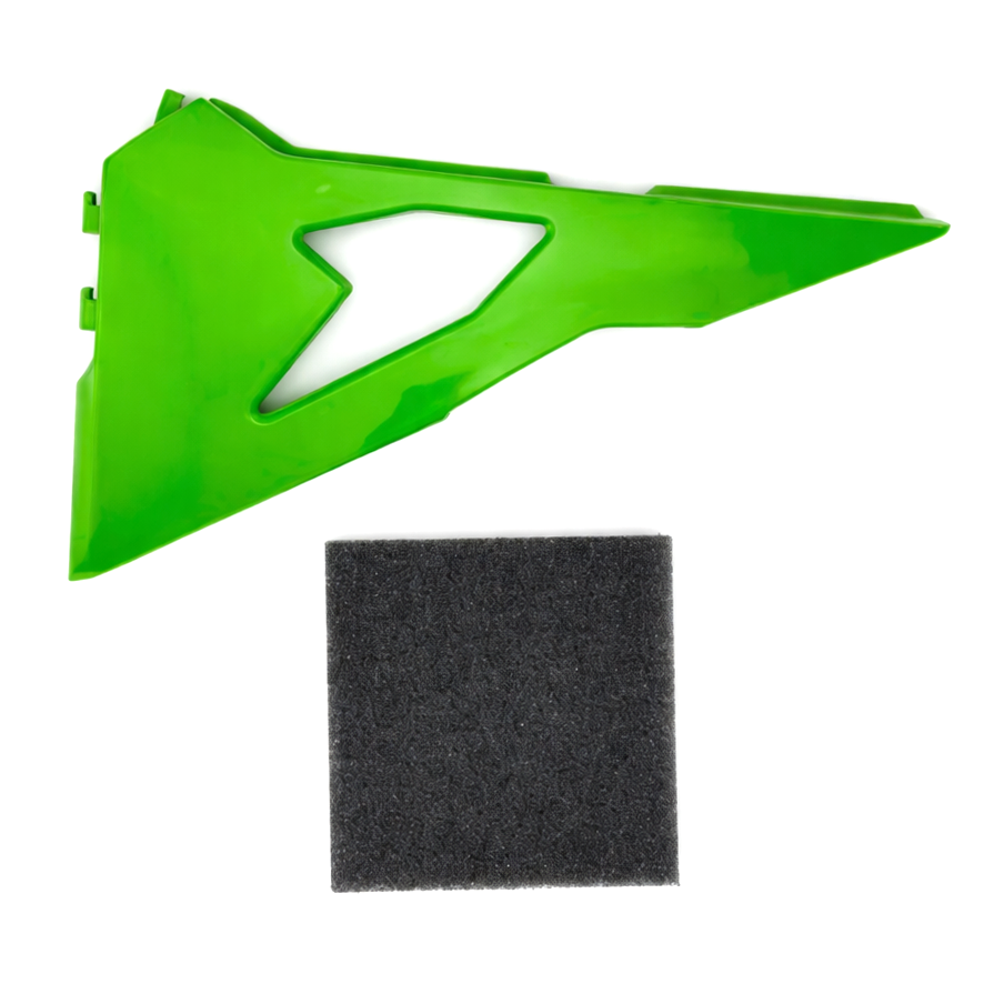 VENTED AIR BOX COVER KAWASAKI KX 250 450 R-TECH GREEN R-FIKXFVESX25