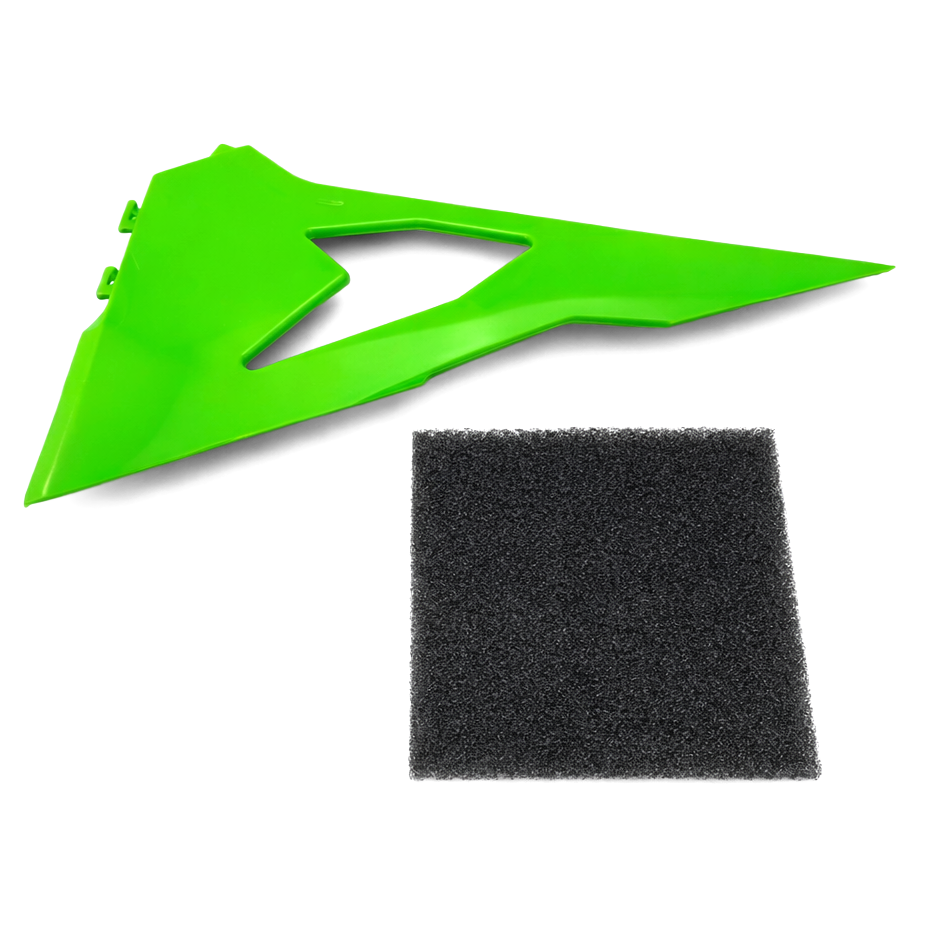 VENTED AIR BOX COVER KAWASAKI KX 250 450 R-TECH GREEN R-FIKXFVESX25