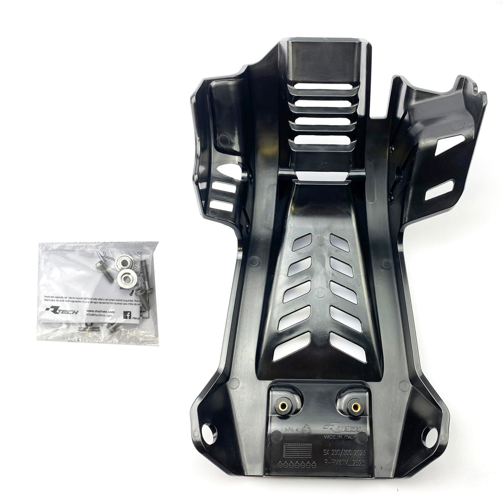 PLASTIC SKID PLATE KTM 250/300 2023-26, RTECH R-PMKTMNR2523, PLASTIC ENGINE COVER