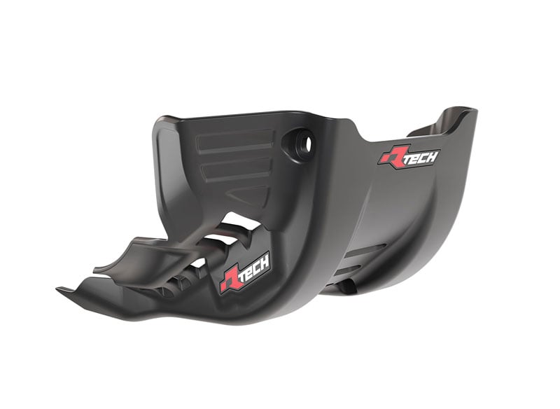 PLASTIC SKID PLATE KAWASAKI KX450 2024-25, RTECH R-PMKX0NR0024, PLASTIC ENGINE COVER BLACK